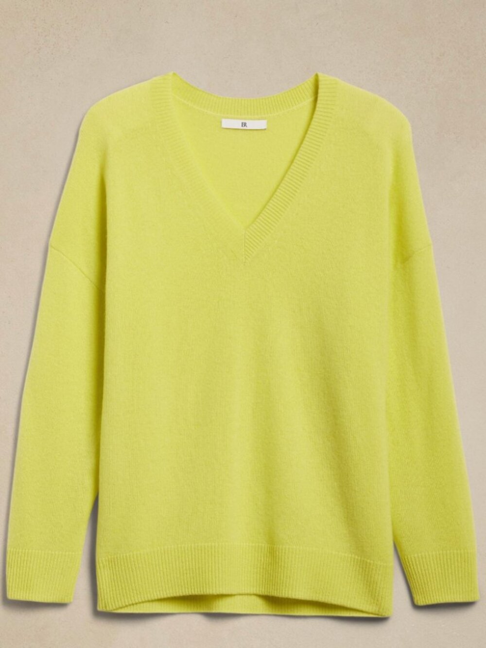 BANANA REPUBLIC Oversized Lightweight Cashmere V-Neck Sweater Small